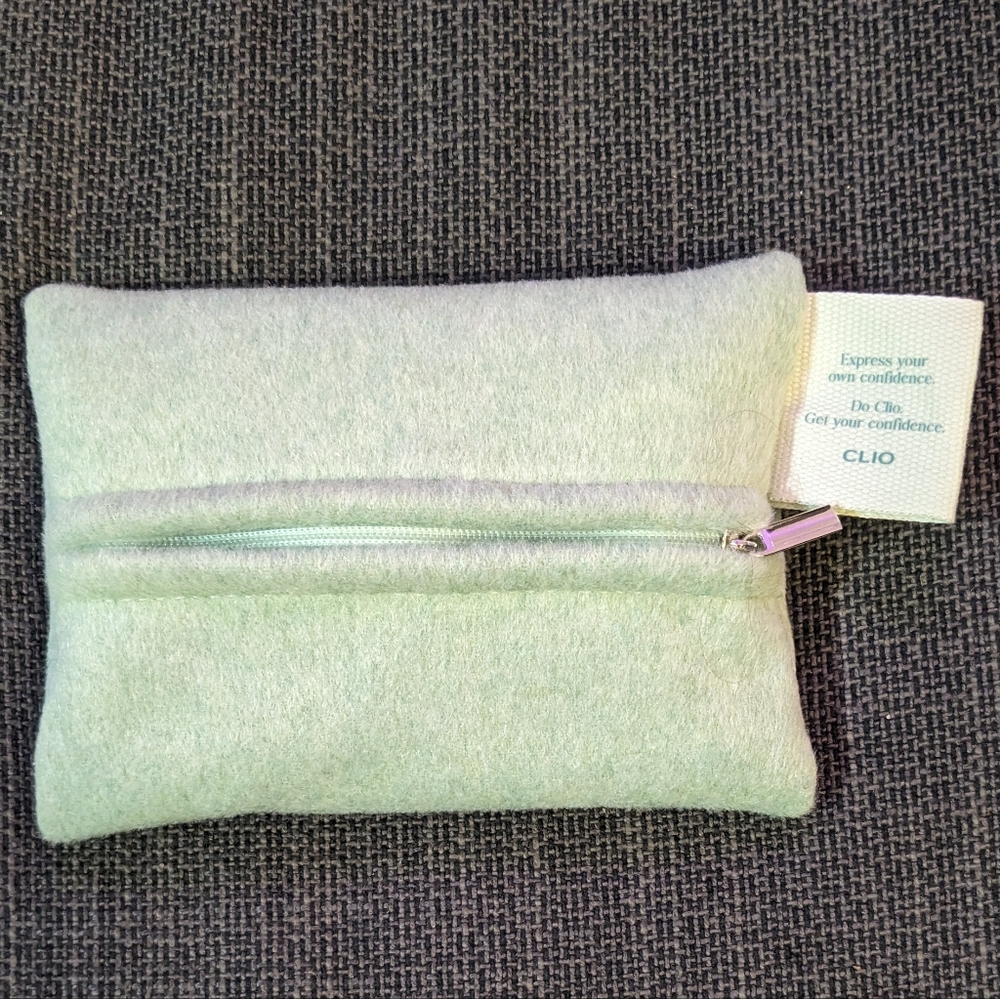Clio Mint Green Soft Makeup Bag Pouch